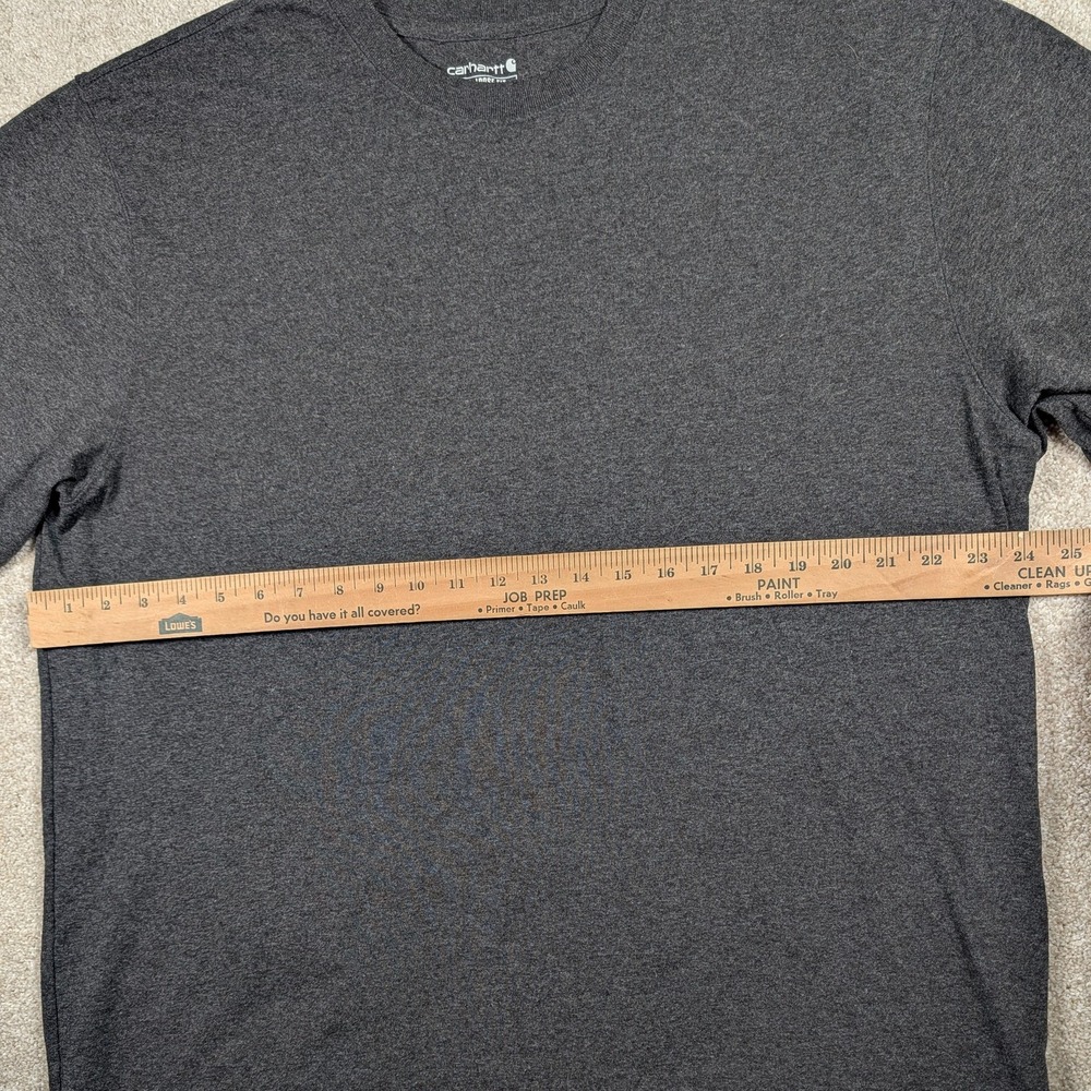 Carhartt Shirt Mens LT Gray Loose‎ Fit Long Sleeve Logo Spell Out TK0231-M - Picture 6 of 10